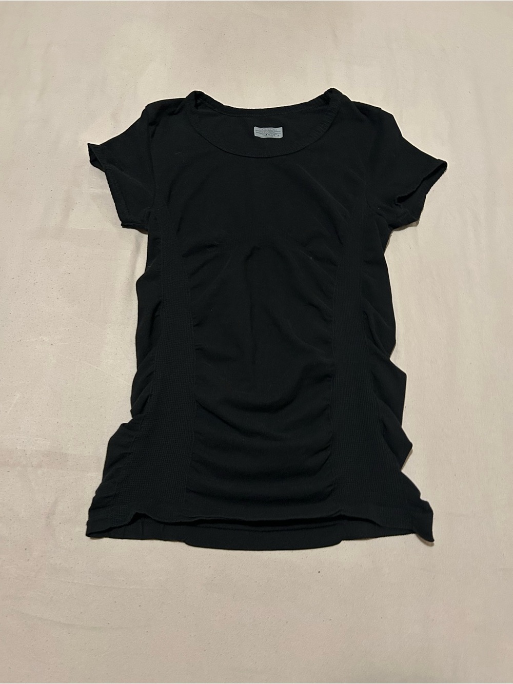 Athleta Black Short Sleeve Scoop Neck Active Tee
